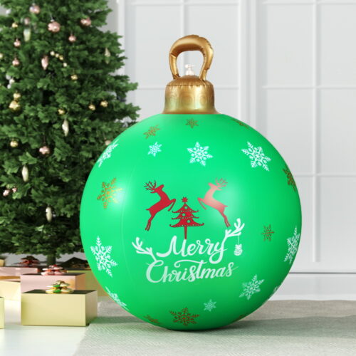 Jingle Jollys Christmas Inflatable Ball Bauble 60cm Outdoor Decoration Green - Image 8