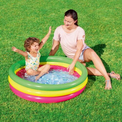 Bestway Kids Inflatable Pool Above Ground Round Splash Pool 102x102x25cm - Image 7