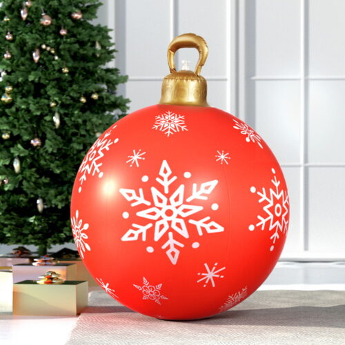 Jingle Jollys Christmas Inflatable Ball Bauble 60cm Outdoor Decoration Red - Image 8