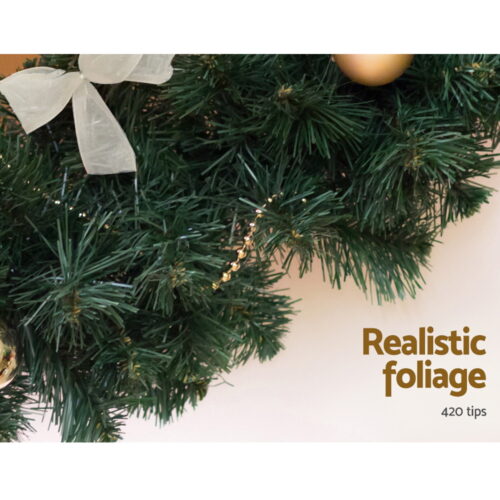 Jingle Jollys 1.8m Christmas Garland Xmas Decorations Green Wedding Party - Image 5