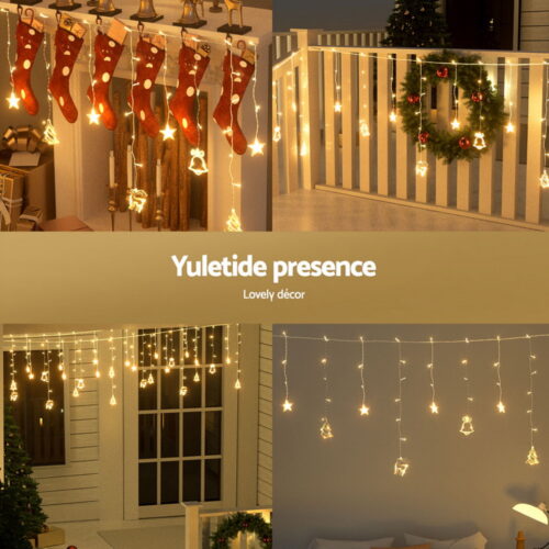 138 LED 3M Christmas Lights Icicle Light Warm White Jingle Jollys - Image 5