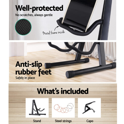 Alpha Guitar Stand Folding Portable Floor Rack Holder - Image 5