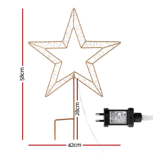 100 LED Christmas Lights Fairy Light Ground Star Garden Decoration Jingle Jollys - Image 2