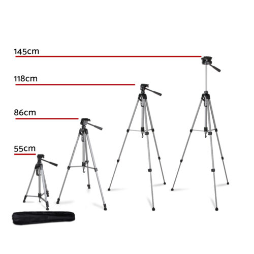 Weifeng Professional Camera Tripod Stand Mount DSLR Travel Adjustable 55-145cm - Image 2