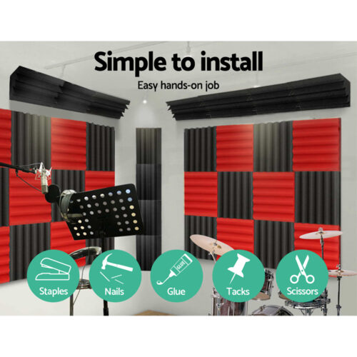 Alpha Acoustic Foam 20pcs Corner Bass Trap Sound Absorption Proofing Treatment - Image 6