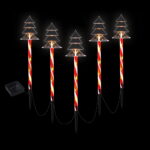 25 LED 5 PCS Christmas Lights Path Ground Light Garden Decorations Jingle Jollys