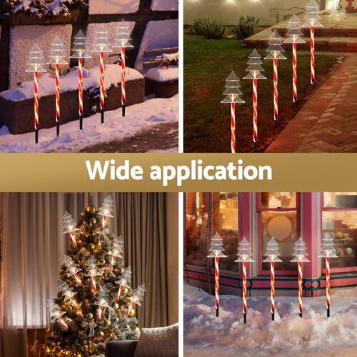 25 LED 5 PCS Christmas Lights Path Ground Light Garden Decorations Jingle Jollys - Image 5