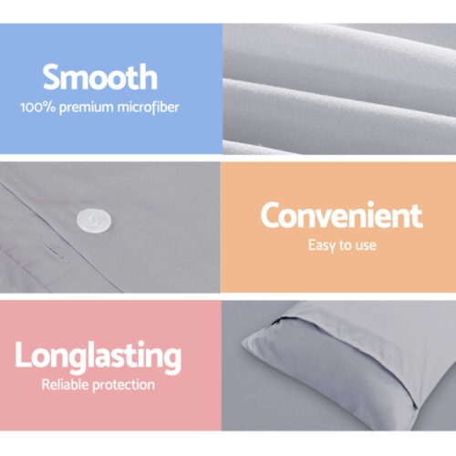 Giselle Bedding Quilt Cover Set Classic Grey King - Image 6