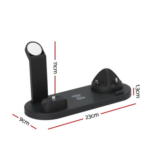 Devanti 4-in-1 Wireless Charger Dock Multi-function Charging Station for Phone - Image 2
