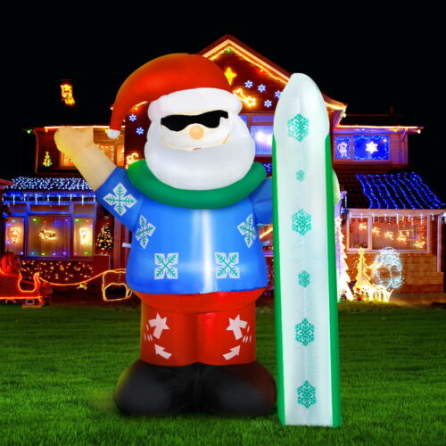 Jingle Jollys Christmas Inflatable Santa 1.6M Illuminated Decorations - Image 8