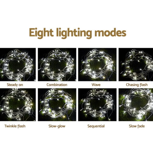100M Christmas Lights String Fairy Light 500 LED Cool White Jingle Jollys - Image 4
