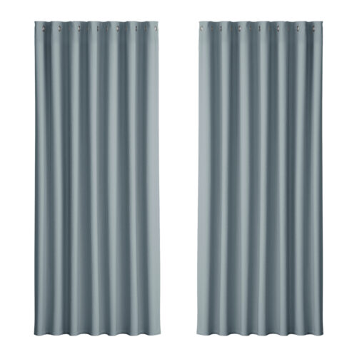 Artiss 2X Blockout Curtains Eyelet 240x230cm Grey