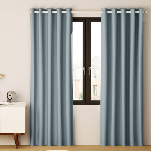 Artiss 2X Blockout Curtains Eyelet 240x230cm Grey - Image 8