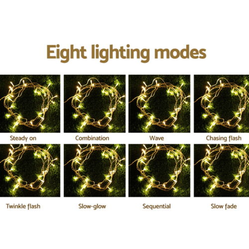 100M Christmas Lights String Fairy Light 500 LED Warm White Jingle Jollys - Image 4