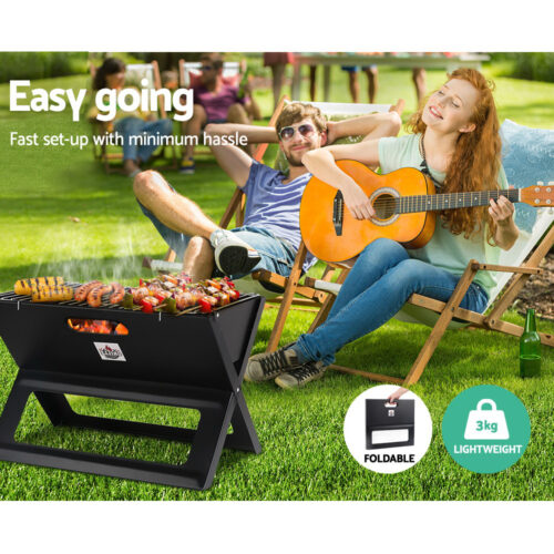 Grillz BBQ Grill Charcoal Smoker Foldable - Image 6