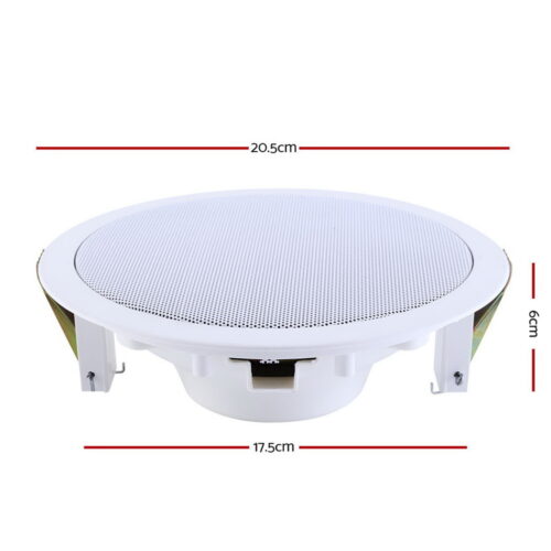 2 x 6" In Ceiling Speakers Home 80W Speaker Theatre Stereo Outdoor Multi Room - Image 2