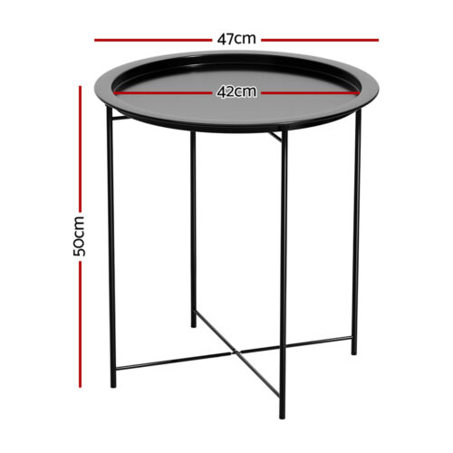 Gardeon Coffee Side Table Steel Outdoor Furniture Indoor Desk Patio Garden - Image 2