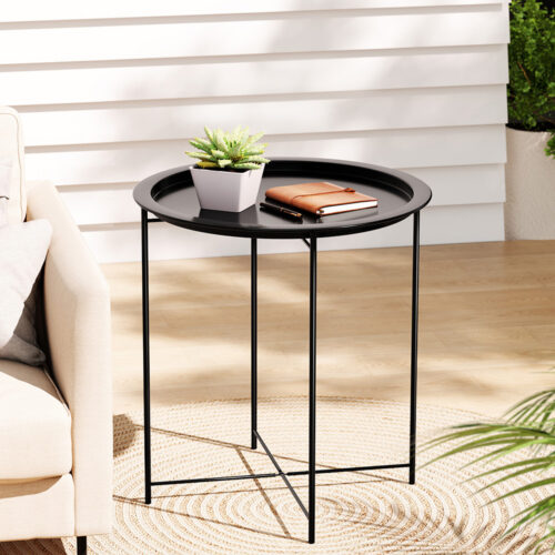 Gardeon Coffee Side Table Steel Outdoor Furniture Indoor Desk Patio Garden - Image 7
