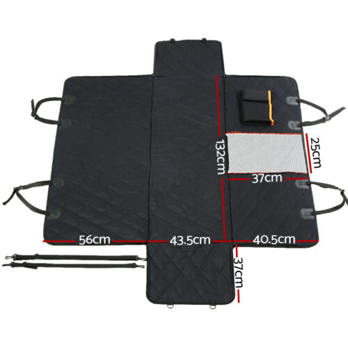 i.Pet Pet Car Seat Cover Dog Protector Hammock Back Waterproof Belt Non Slip Mat - Image 2