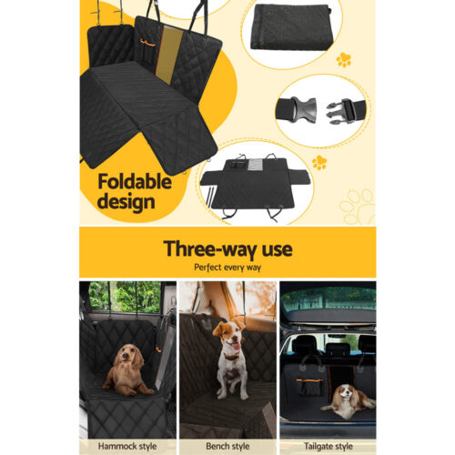 i.Pet Pet Car Seat Cover Dog Protector Hammock Back Waterproof Belt Non Slip Mat - Image 6