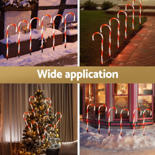 42 LED 6 PCS Christmas Lights Path Ground Light Garden Decorations Jingle Jollys - Image 5