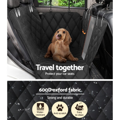 i.Pet Pet Car Seat Cover Dog Hammock Protector Back Waterproof Belt Non Slip Mat - Image 5