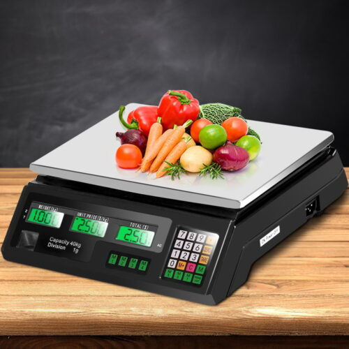 Emajin Scales Digital Kitchen 40KG Weighing Scales Platform Scales Black LCD - Image 7