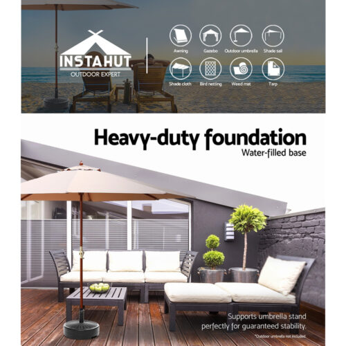 Instahut 51cm Outdoor Umbrella Base Round Stand Pod - Image 4