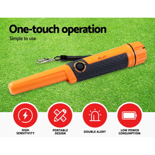 Metal Detector 40MM Sensitive Handheld Pinpointer Waterproof Automatic Hunter Orange - Image 2