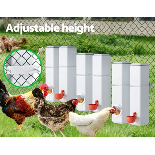 Giantz Chicken Feeder 4L Water Dispenser Automatic Waterer - Image 6