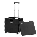 Emajin Foldable Shopping Cart Trolley Grocery Basket Rolling Wheel Portable 35KG