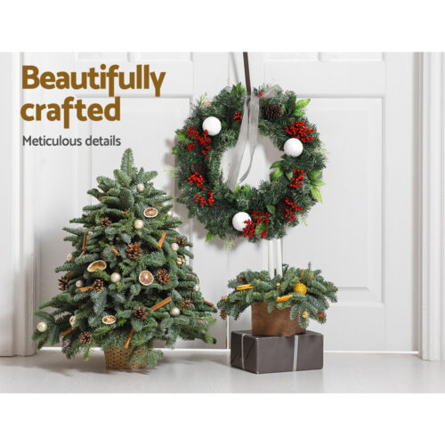 Jingle Jollys 2FT 60CM Christmas Wreath with Decor Xmas Tree Decoration - Image 7