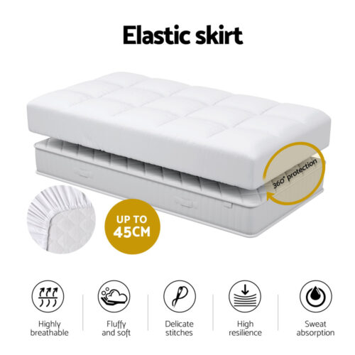 Giselle Bedding Mattress Topper Pillowtop Bamboo Cot - Image 5