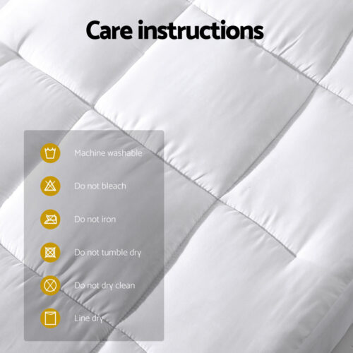 Giselle Bedding Mattress Topper Pillowtop Bamboo Cot - Image 6