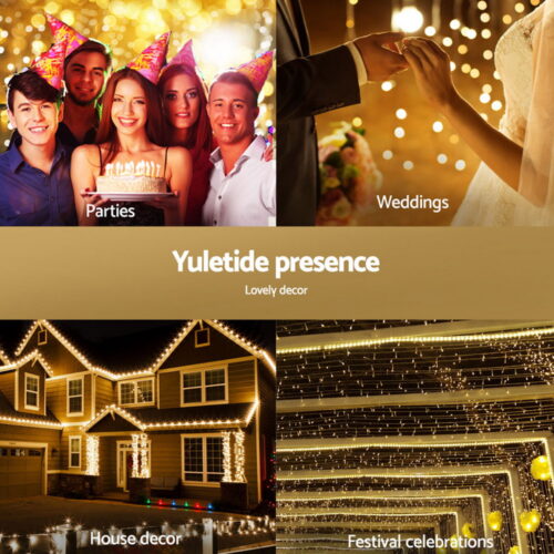 2Mx3M Christmas Lights Net String Light Decorations Warm 504 LED Jingle Jollys - Image 5