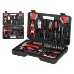 Giantz 70pcs Tool Kit Set Box Household Toolbox Repair Hard Case Black
