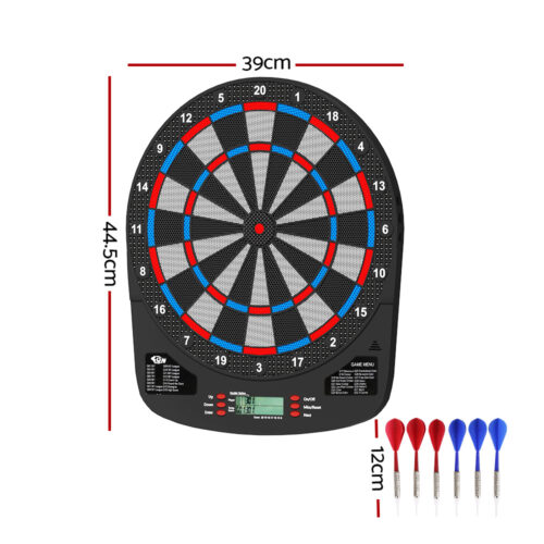 13.5" Dartboard Dart Board with Soft Tip Darts Electronic Scorer 32 Games - Image 2