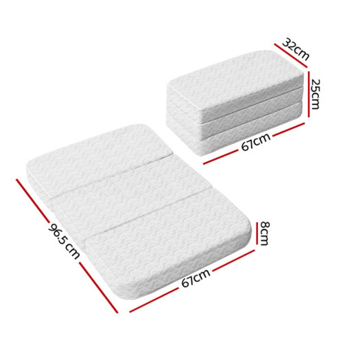 Giselle Bedding Foldable Mattress Folding Foam Cot Bed Cool Gel - Image 2
