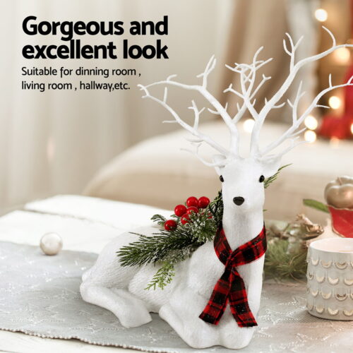 Jingle Jollys Christmas Reindeer 32cm Glitter Deer Ornaments Party Decorations - Image 4