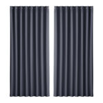 Artiss 2X Blockout Curtains Eyelet 300x230cm Charcoal