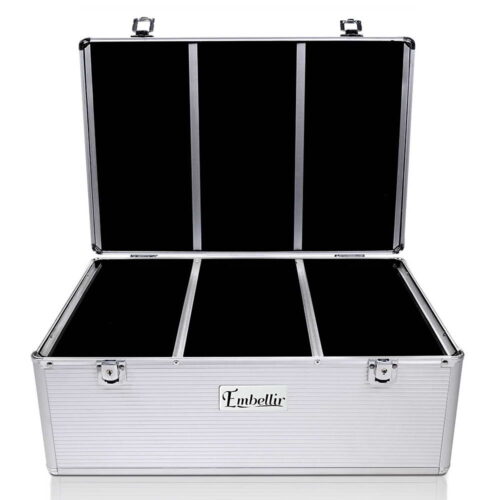Embellir CD Case DVD Cases Storage Box 500 Discs Aluminium Case DVD Folders - Image 2