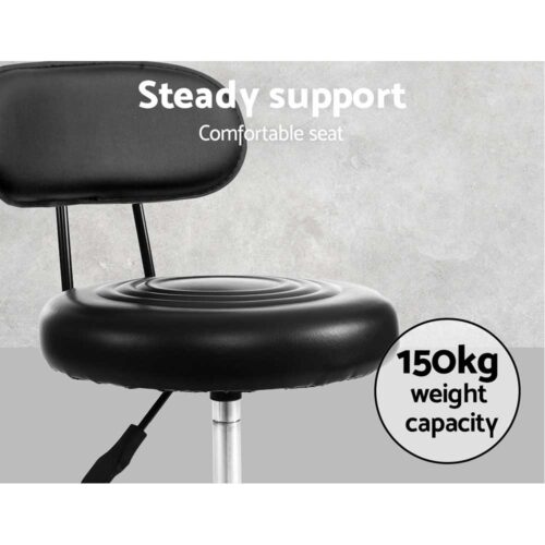 Artiss Salon Stool Swivel Chair Backrest - Image 6