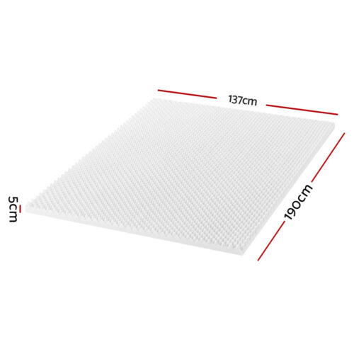 Giselle Bedding Foam Mattress Topper Egg Crate 5cm Double - Image 2