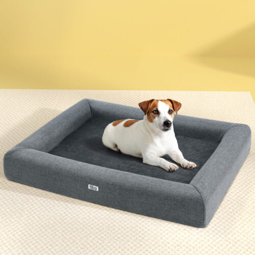 i.Pet Pet Bed Dog Cat Large Calming Soft Sofa Cushion Egg Crate Washable Grey - Image 7