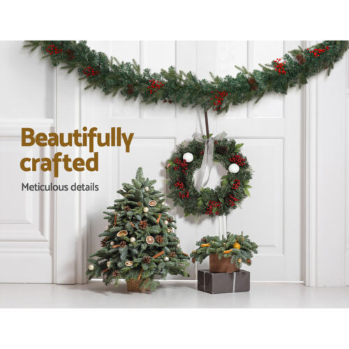 Jingle Jollys 2.4m Christmas Garland with LED Lights Decorations Xmas Party - Image 7