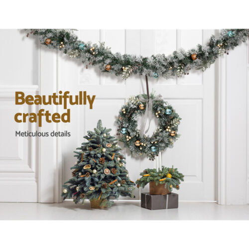 Jingle Jollys 2.7m Christmas Garland with LED Lights Snowy Decoration Xmas Party - Image 7