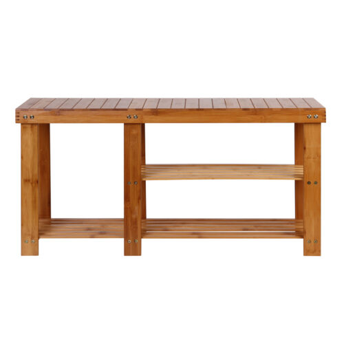 Artiss Bamboo Shoe Rack Bench - Image 3