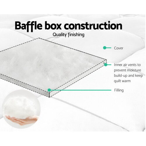 Giselle Bedding 400GSM Microfibre Bamboo Quilt King - Image 6