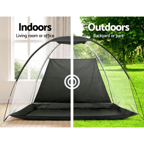 Everfit 3M Golf Practice Net Portable Training Aid Driving Target Tent Black - Image 6