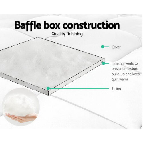 Giselle Bedding 400GSM Microfibre Bamboo Quilt Super King - Image 6